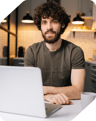 Man at laptop